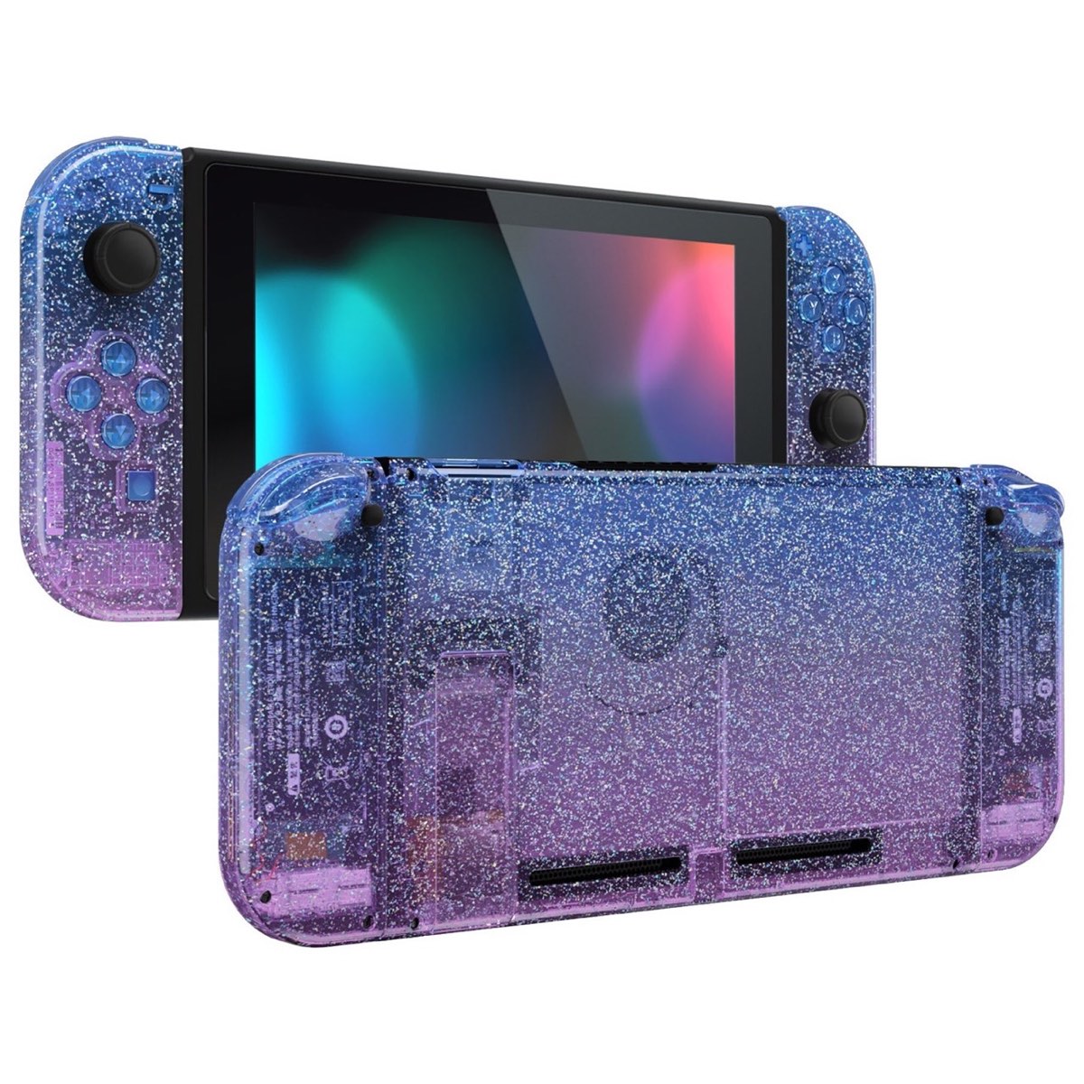Console Shell Glitter Gradient Translucent Bluebell
