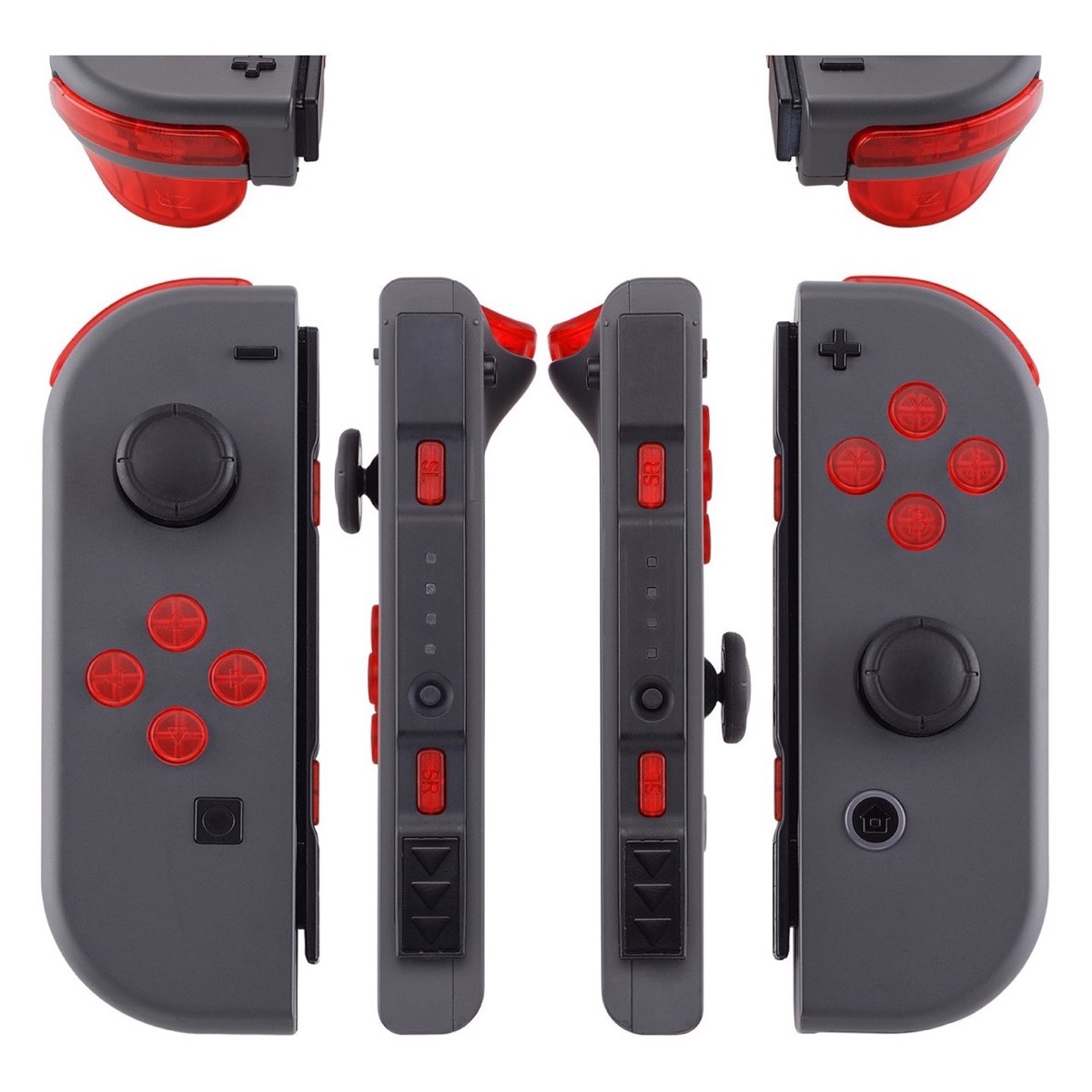 Joy-Con Buttons Transparent Clear Red