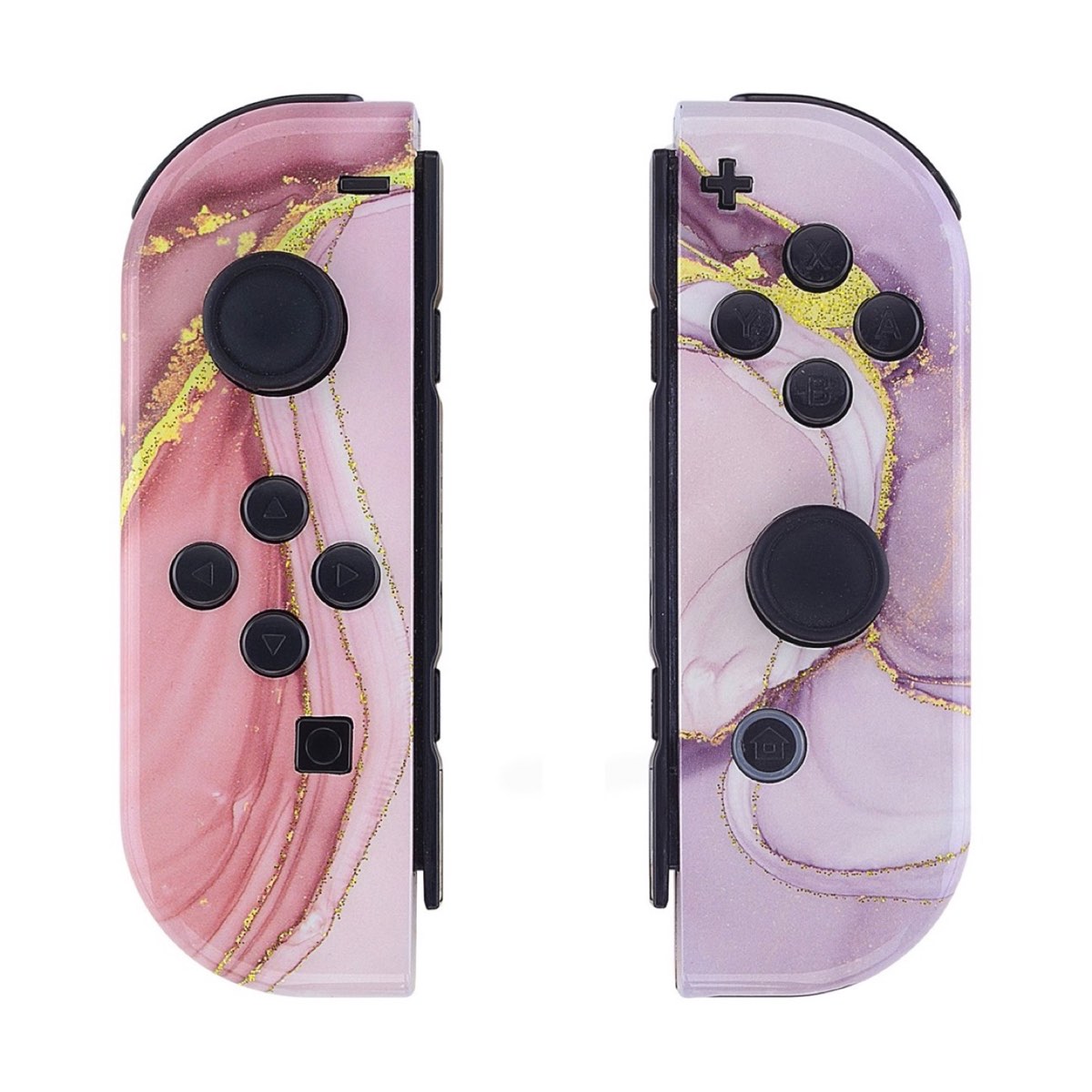 Joy-Con Full Shell Cosmic Pink Gold Marble