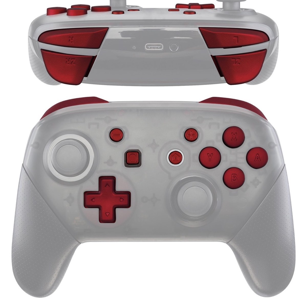 Pro Controller Buttons Scarlet Red