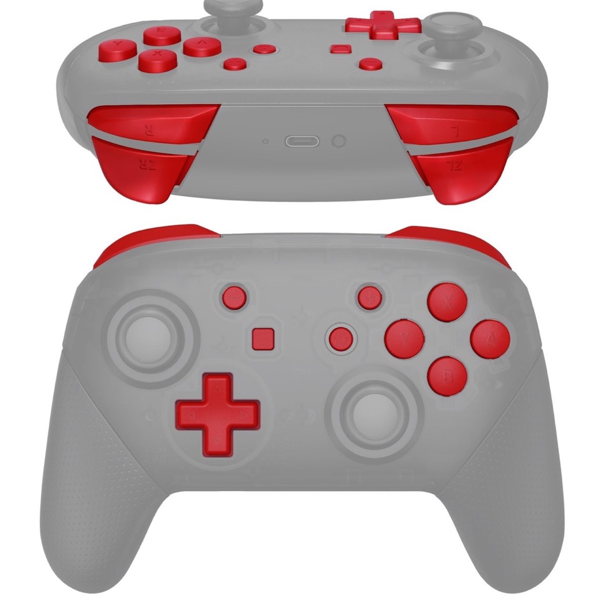 Pro Controller Buttons Passion Red