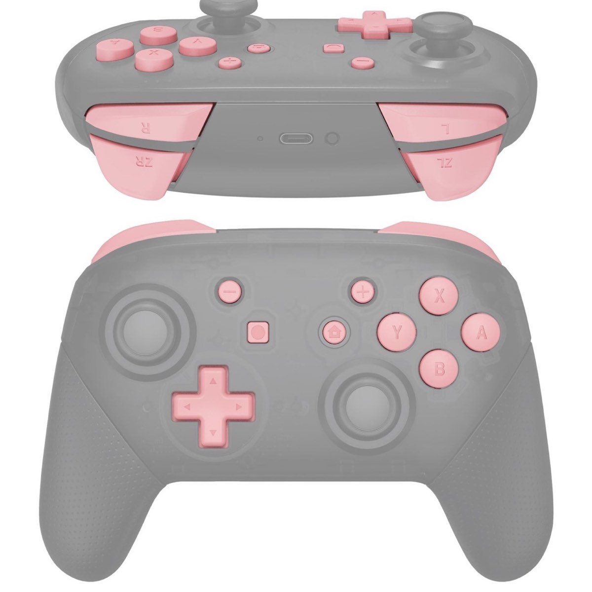 Pro Controller Buttons Puffy Pink