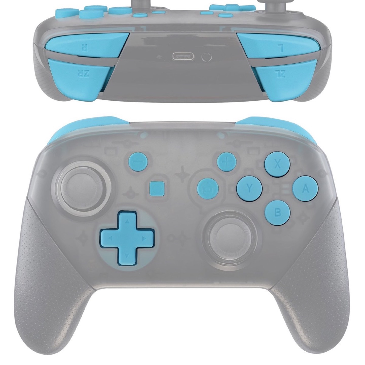 Pro Controller Buttons Heaven Blue