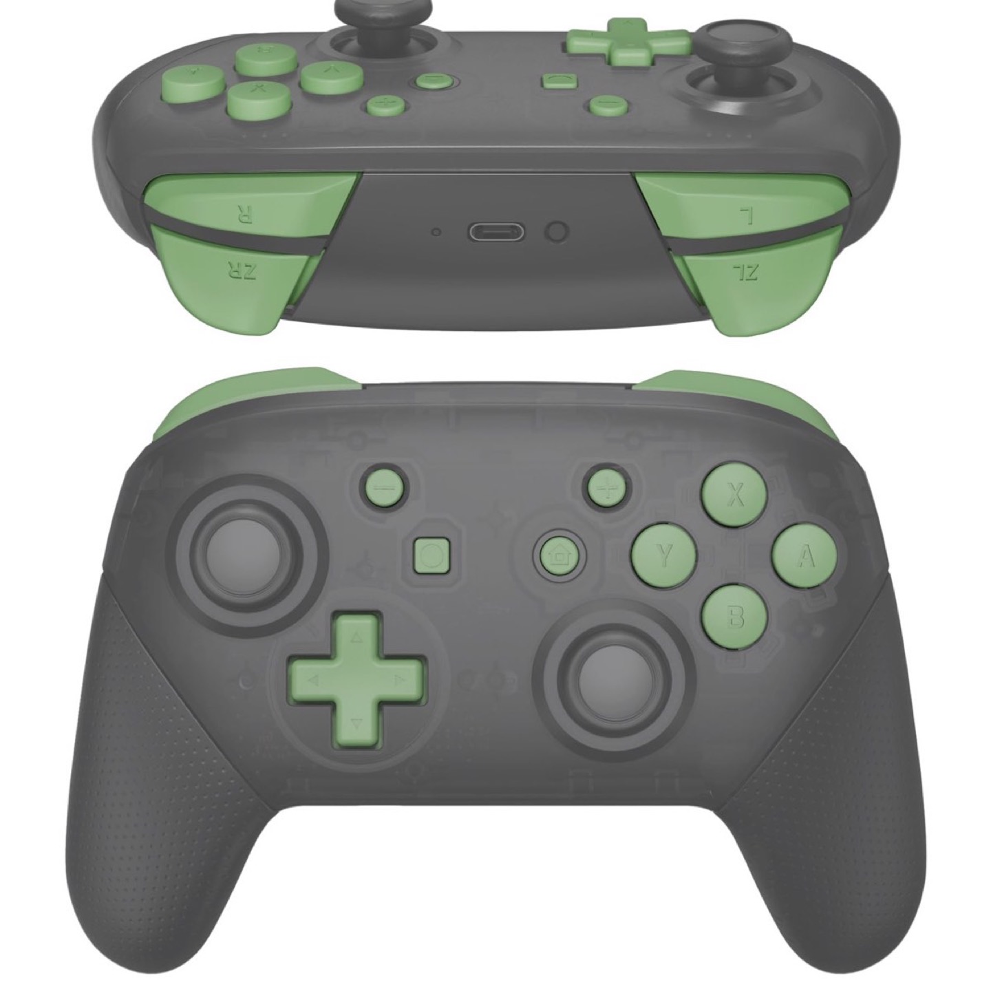 Pro Controller Buttons Matcha Green