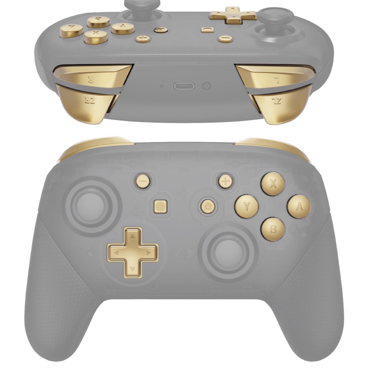 Pro Controller Buttons Metallic Champagne Gold