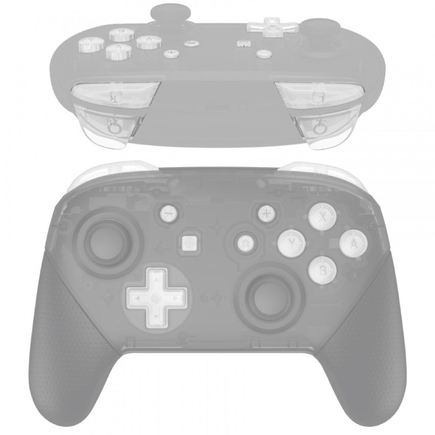 Pro Controller Buttons Transparent Clear
