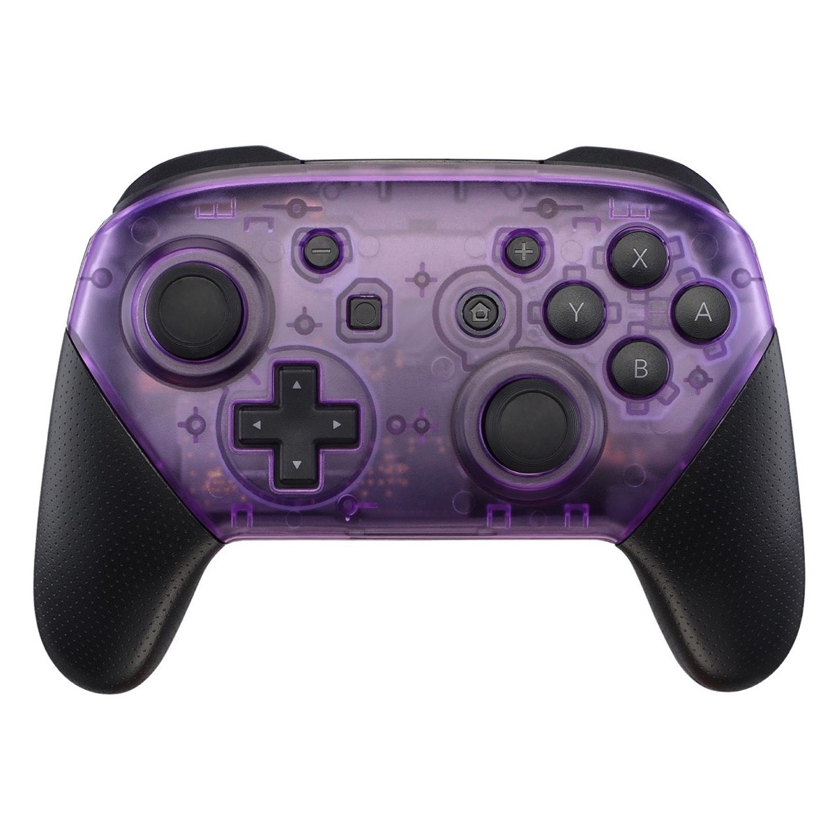 Pro Controller Faceplate & Backplate Clear Atomic Puple