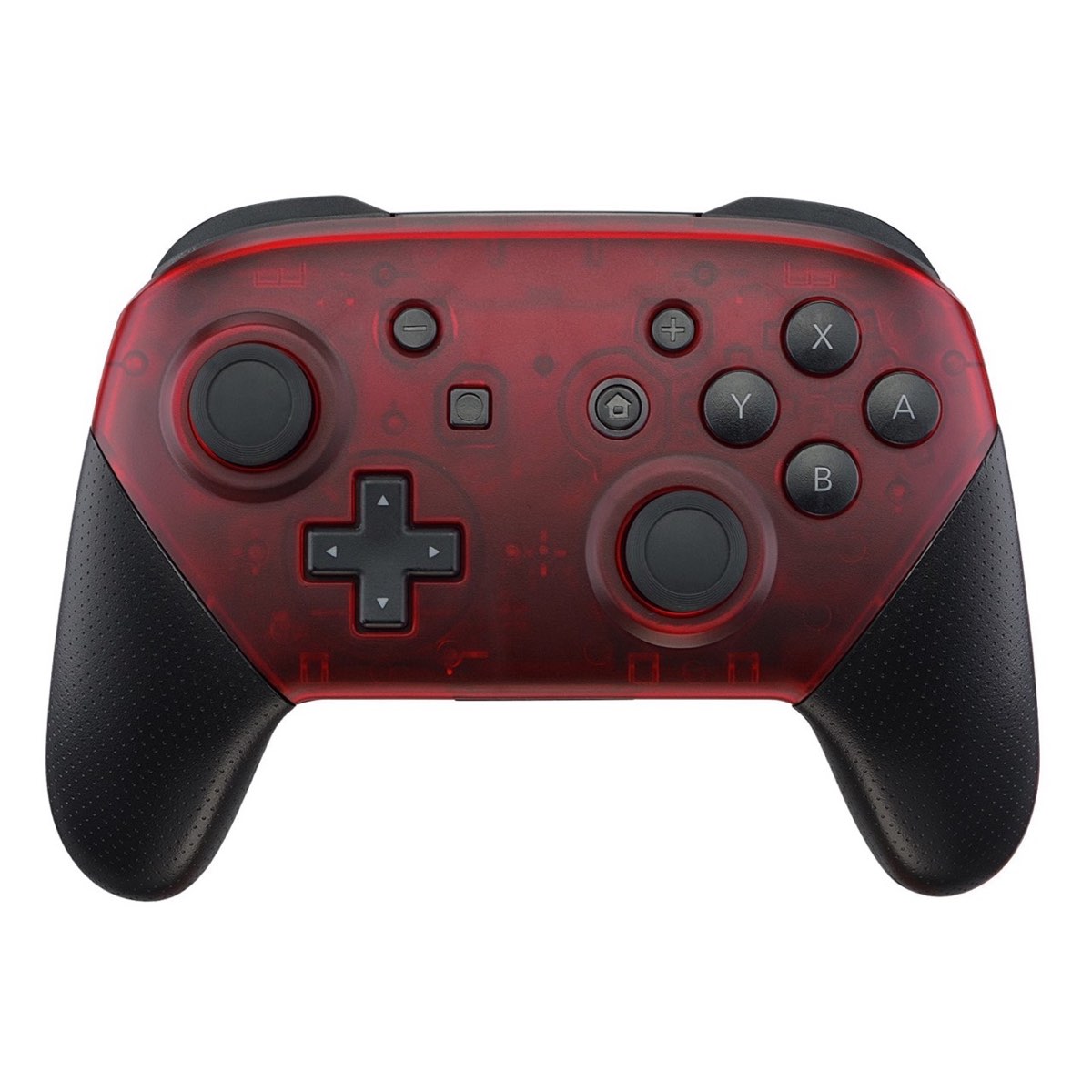 Pro Controller Faceplate & Backplate Transparent Clear Red
