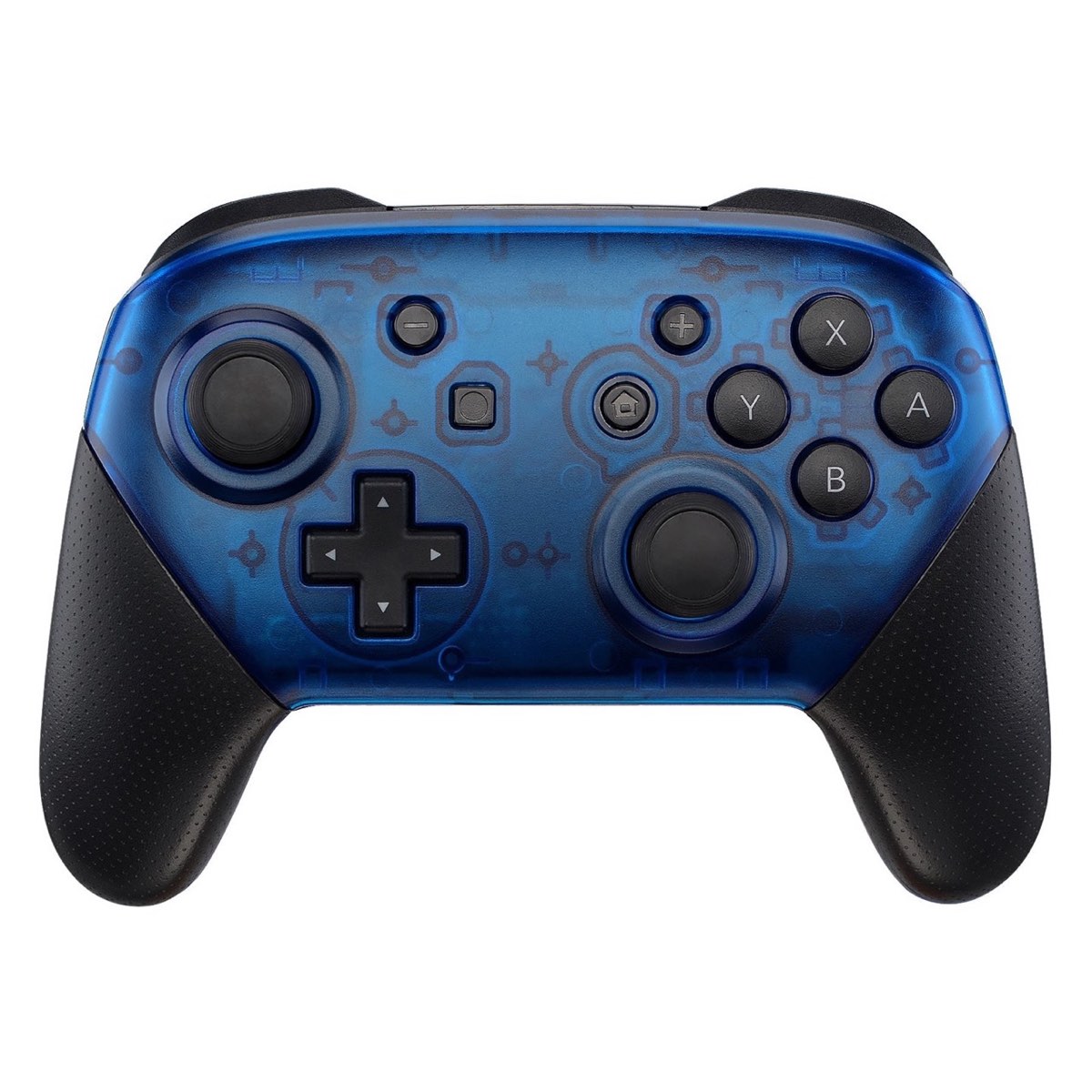 Pro Controller Faceplate & Backplate Transparent Clear Blue