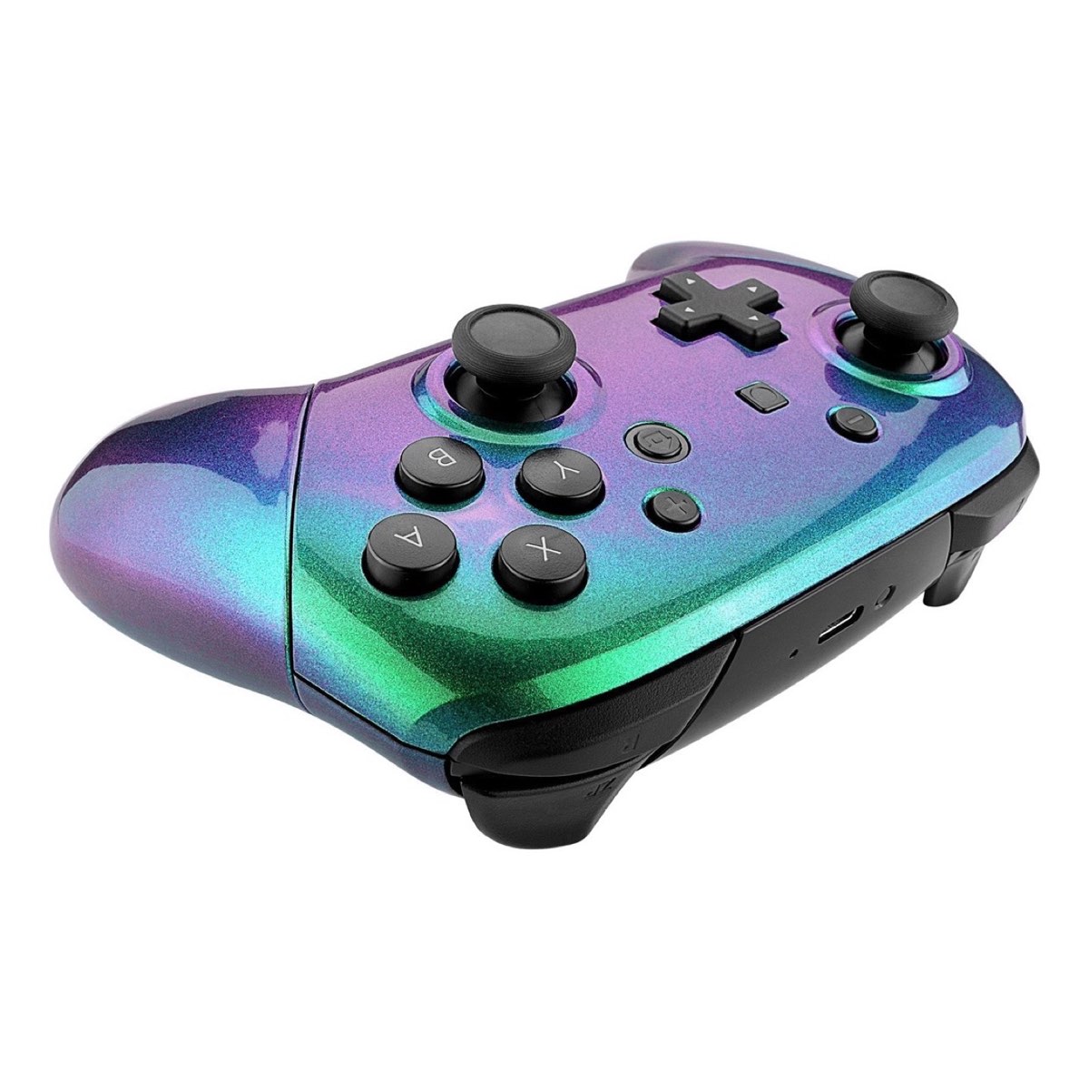 Pro Controller Full Set Chameleon Green Purple