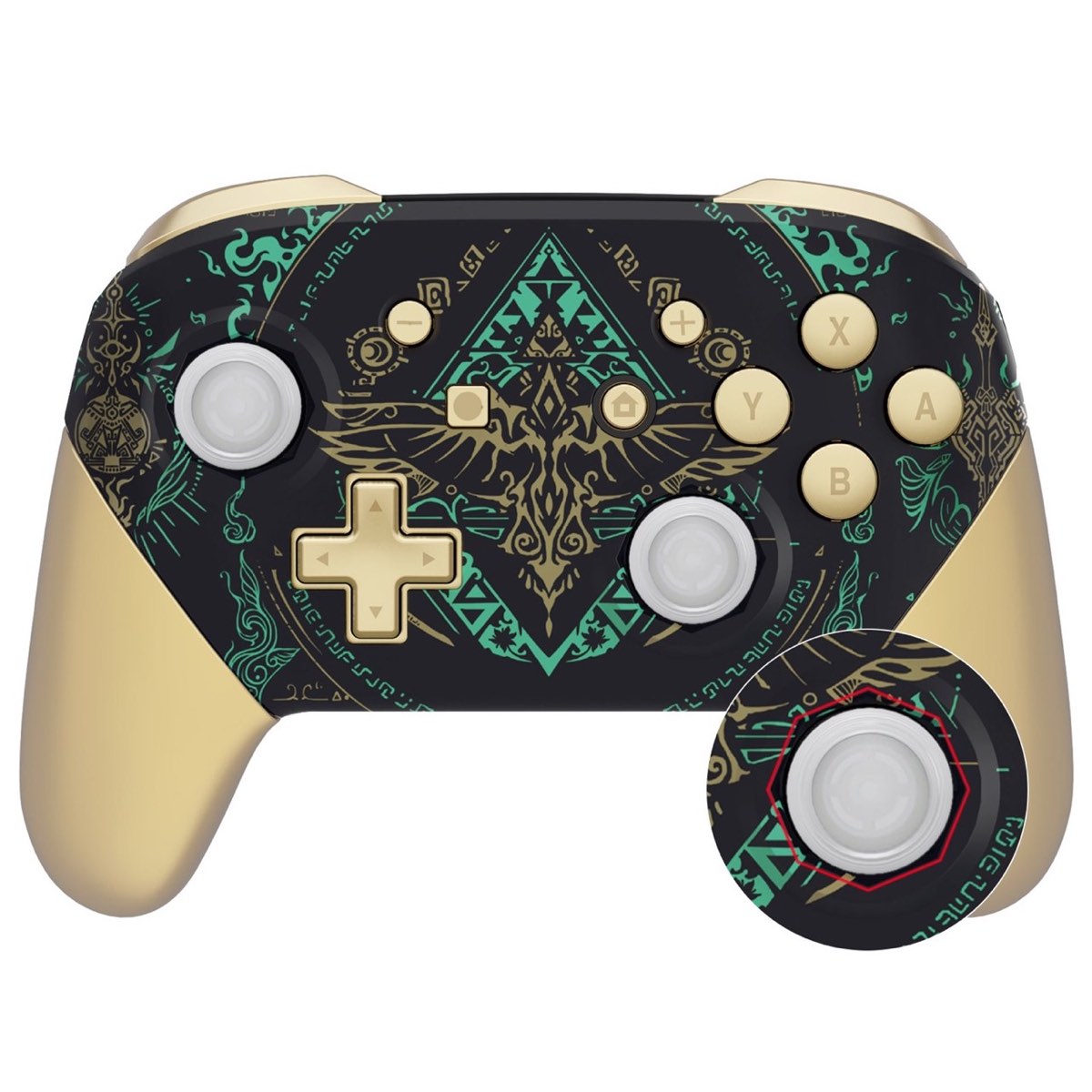 Pro Controller Octagonal Shell Glow In Dark Totem Of Kingdom Black