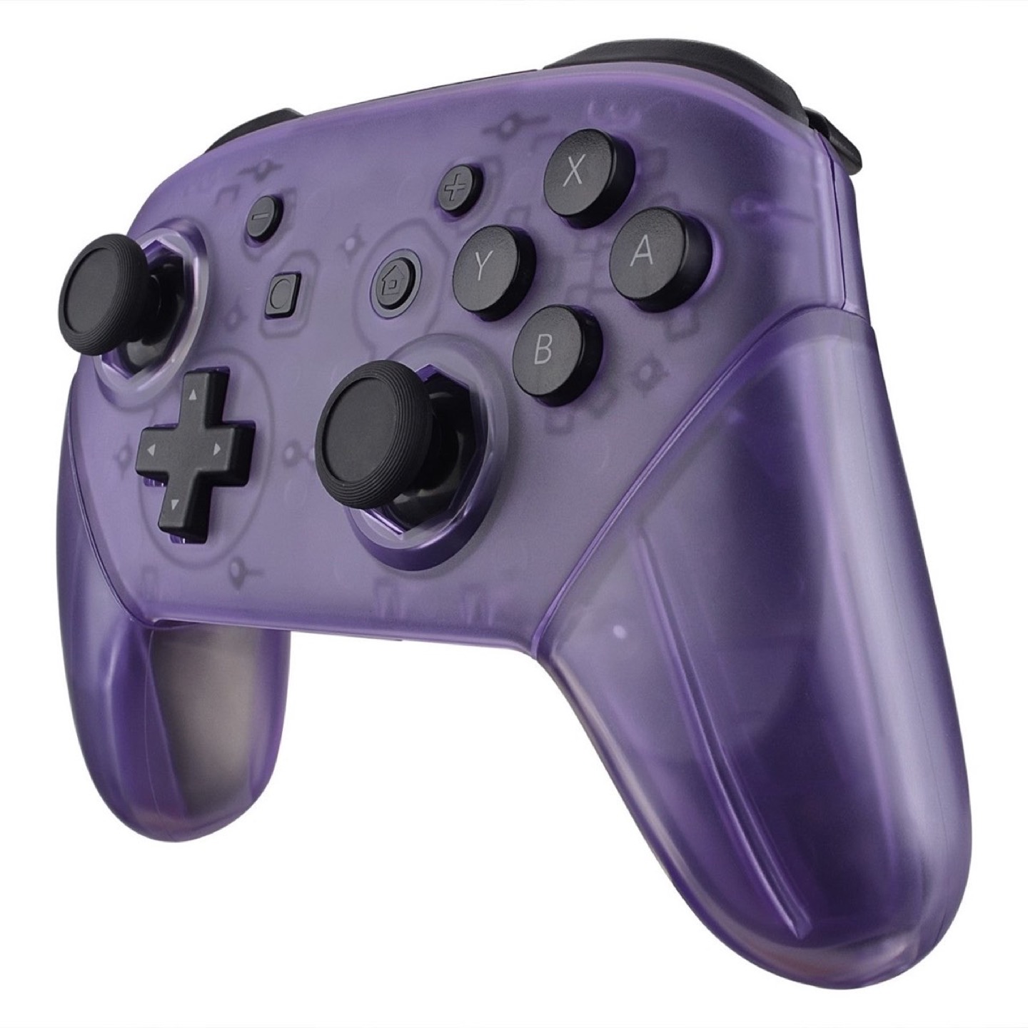 Pro Controller Octagonal Shell Clear Atomic Purple
