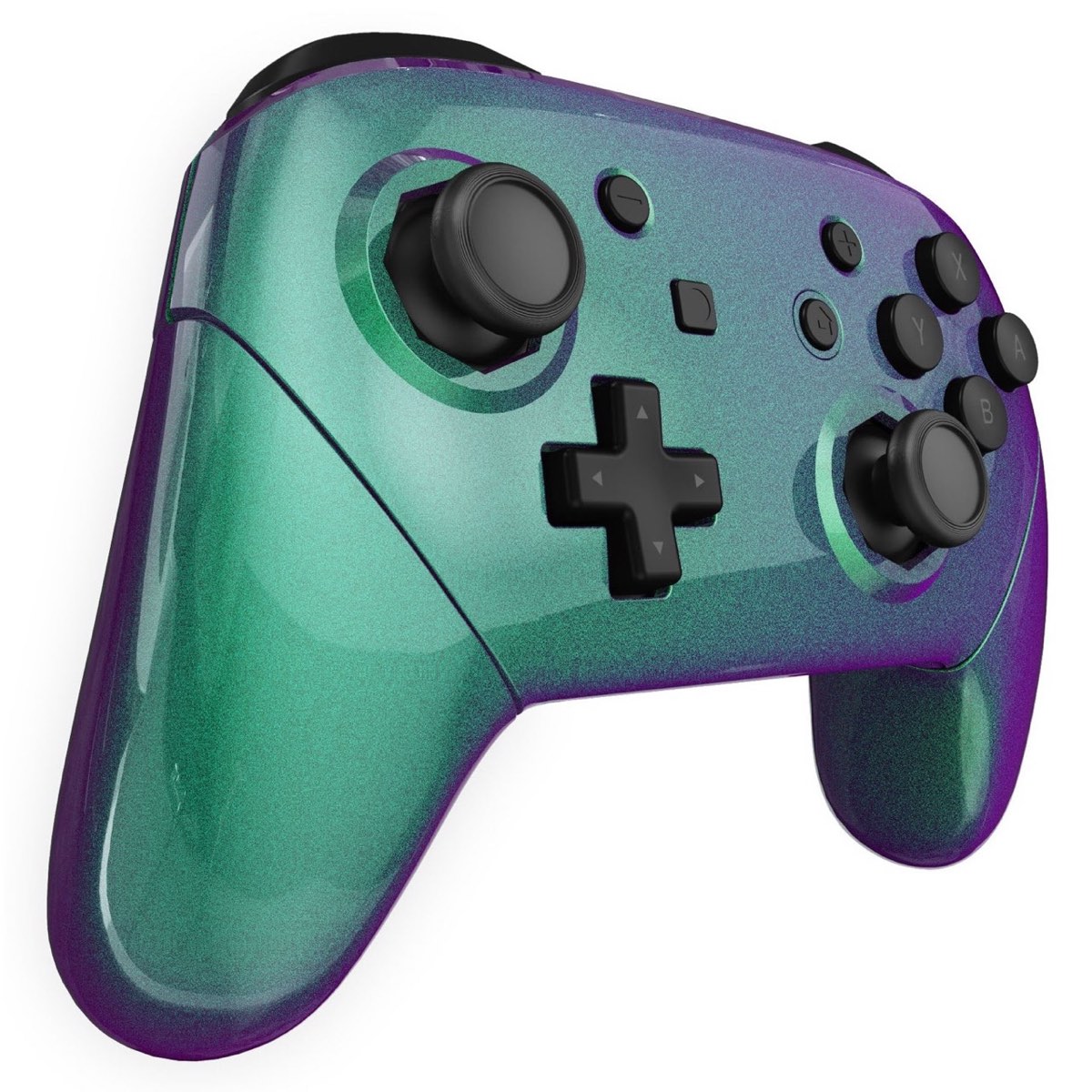 Pro Controller Octagonal Shell Chameleon Green Purple