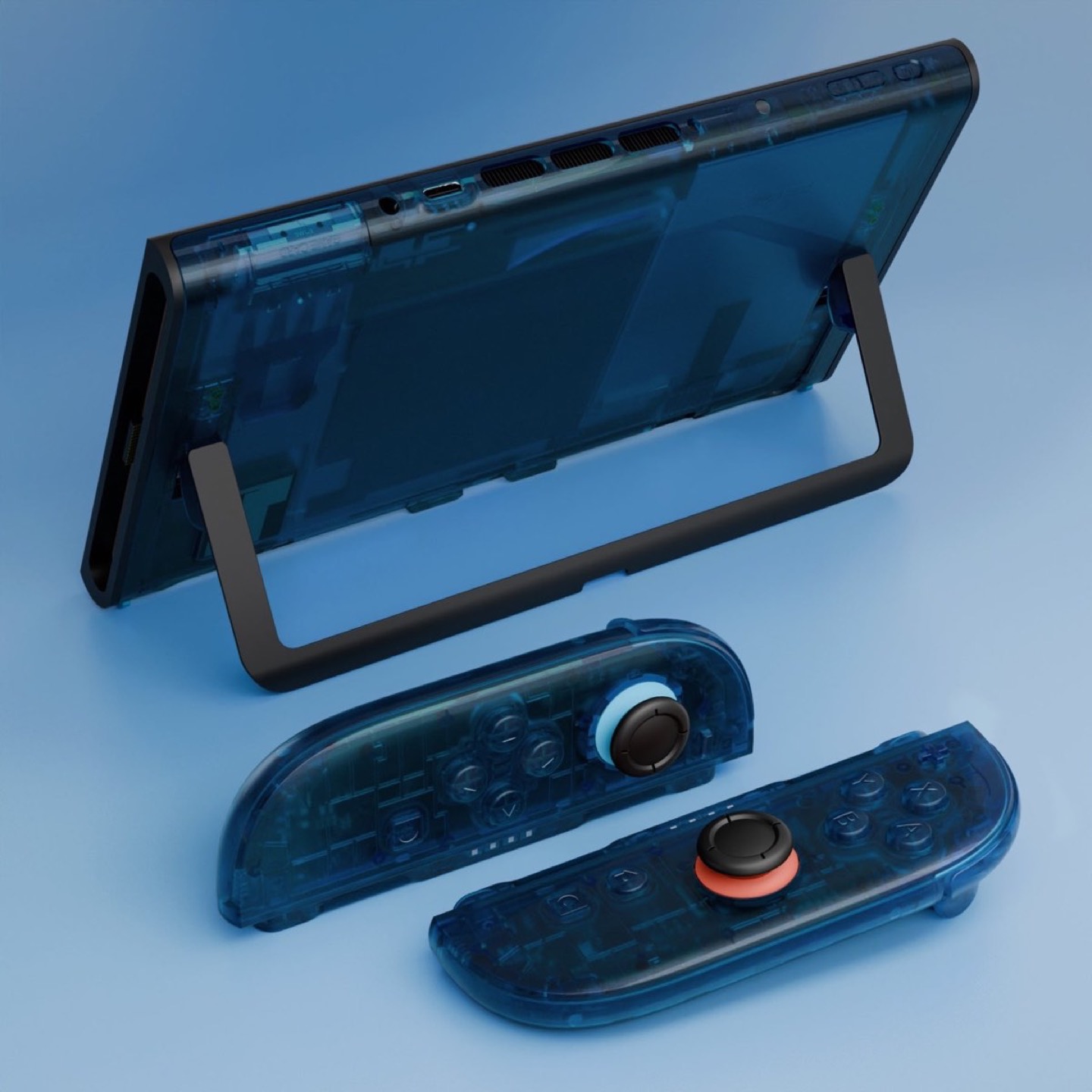 Console Deluxe Shell Clear Blue
