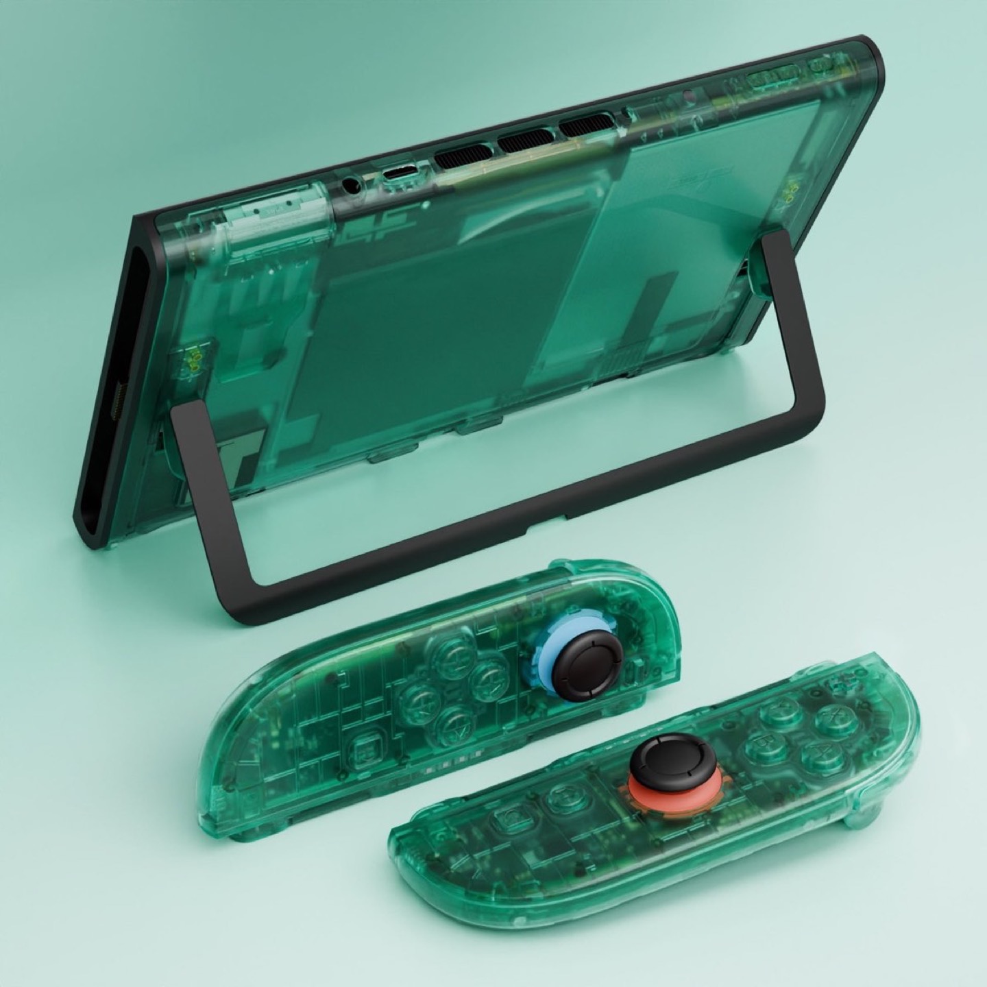 Console Deluxe Shell Clear Emerald Green