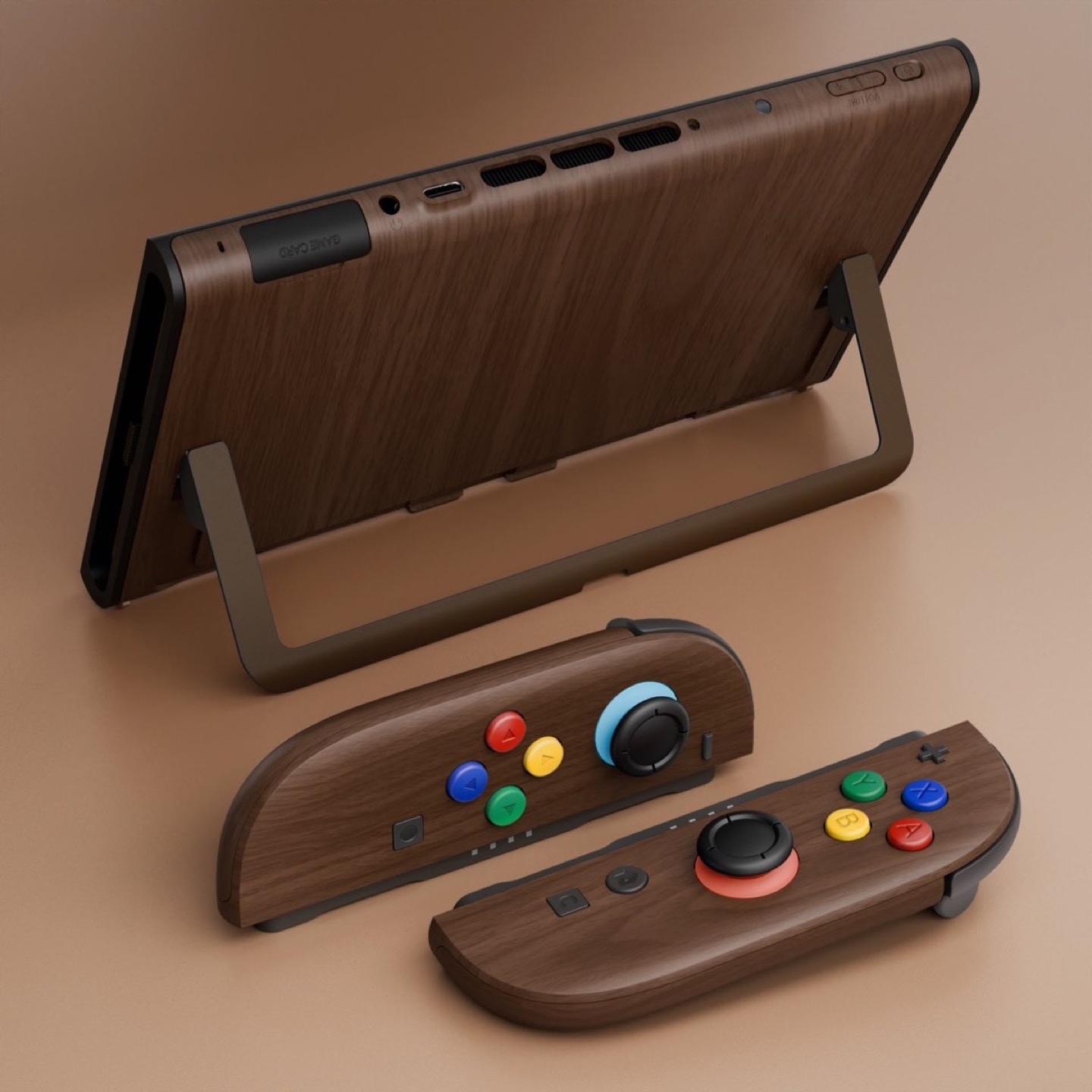 Console Deluxe Shell Wood Grain