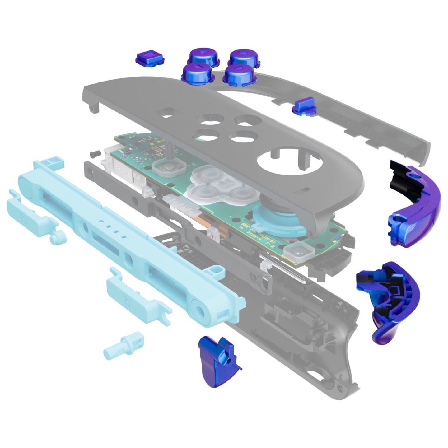 Joy-Con 2 Buttons Chameleon Purple Blue