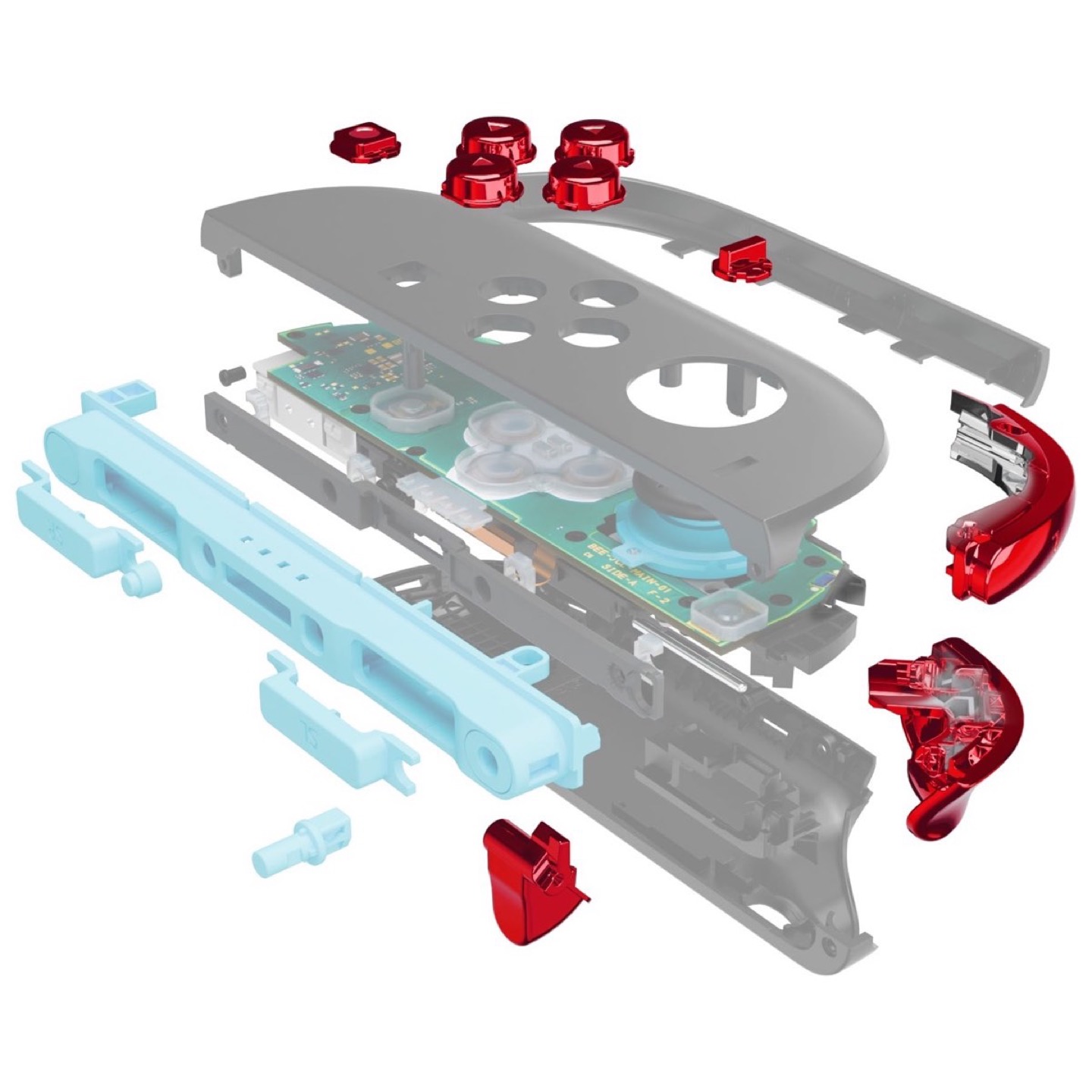 Joy-Con 2 Buttons Chrome Red