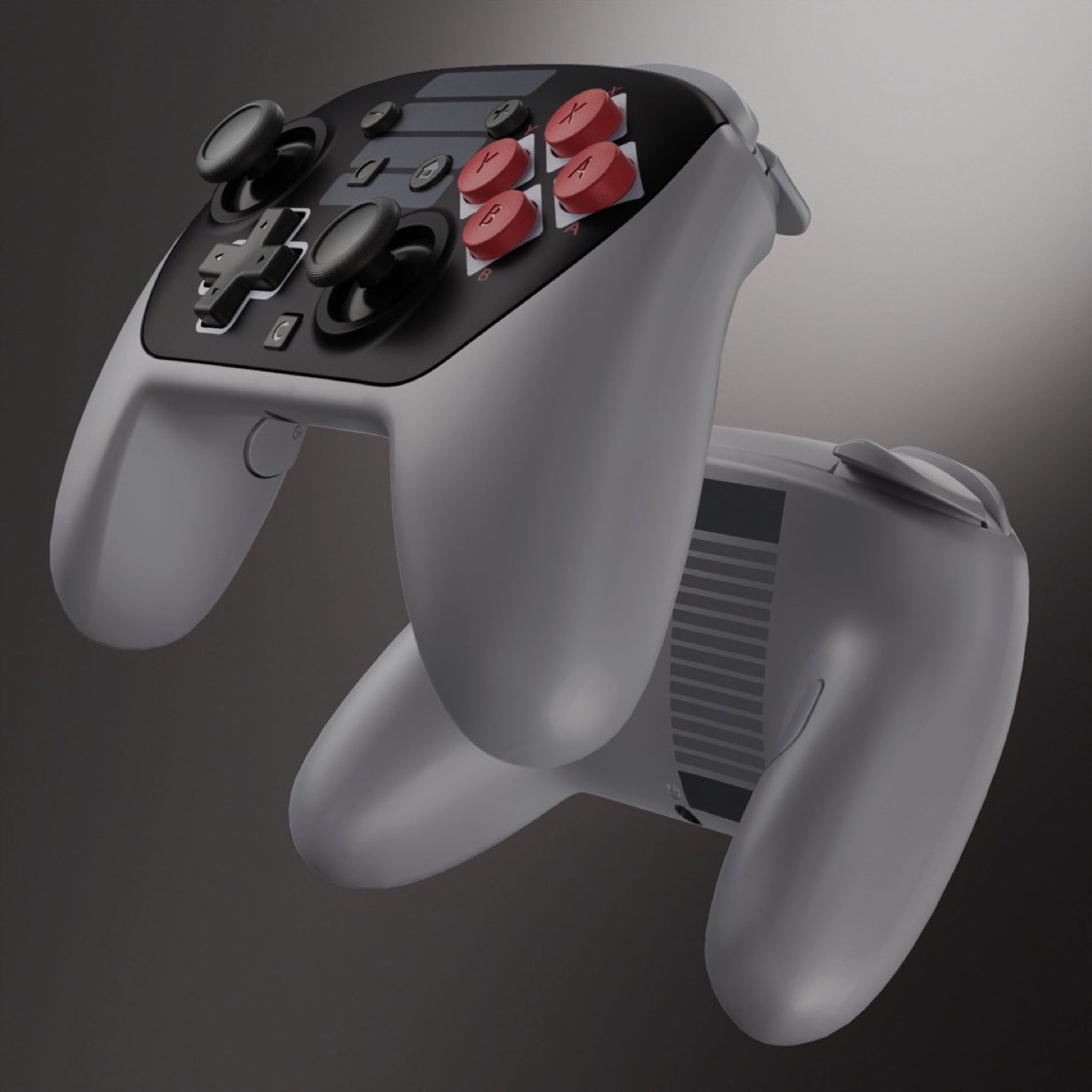 Switch 2 Pro Controller Shell Classic NES Style