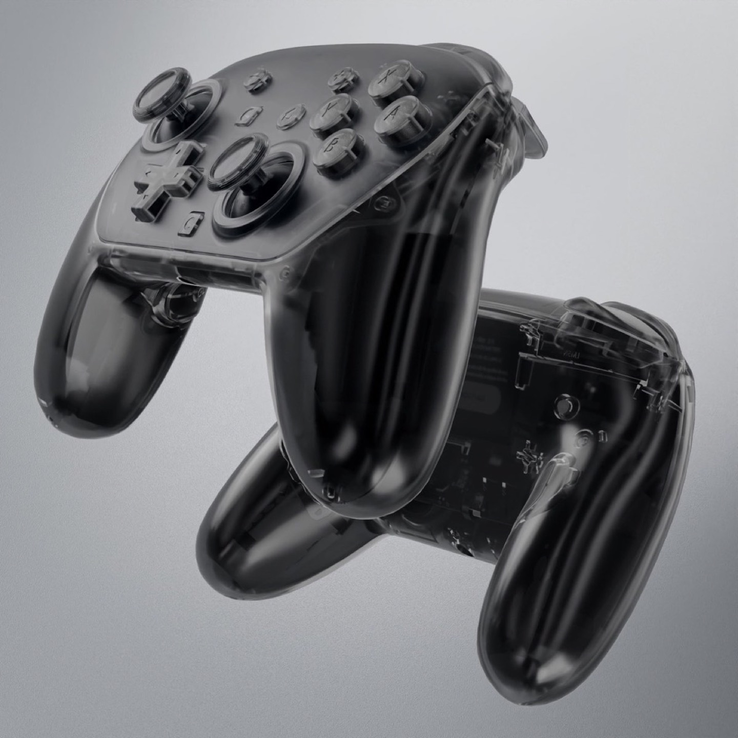 Switch 2 Pro Controller Shell Clear Slate Black