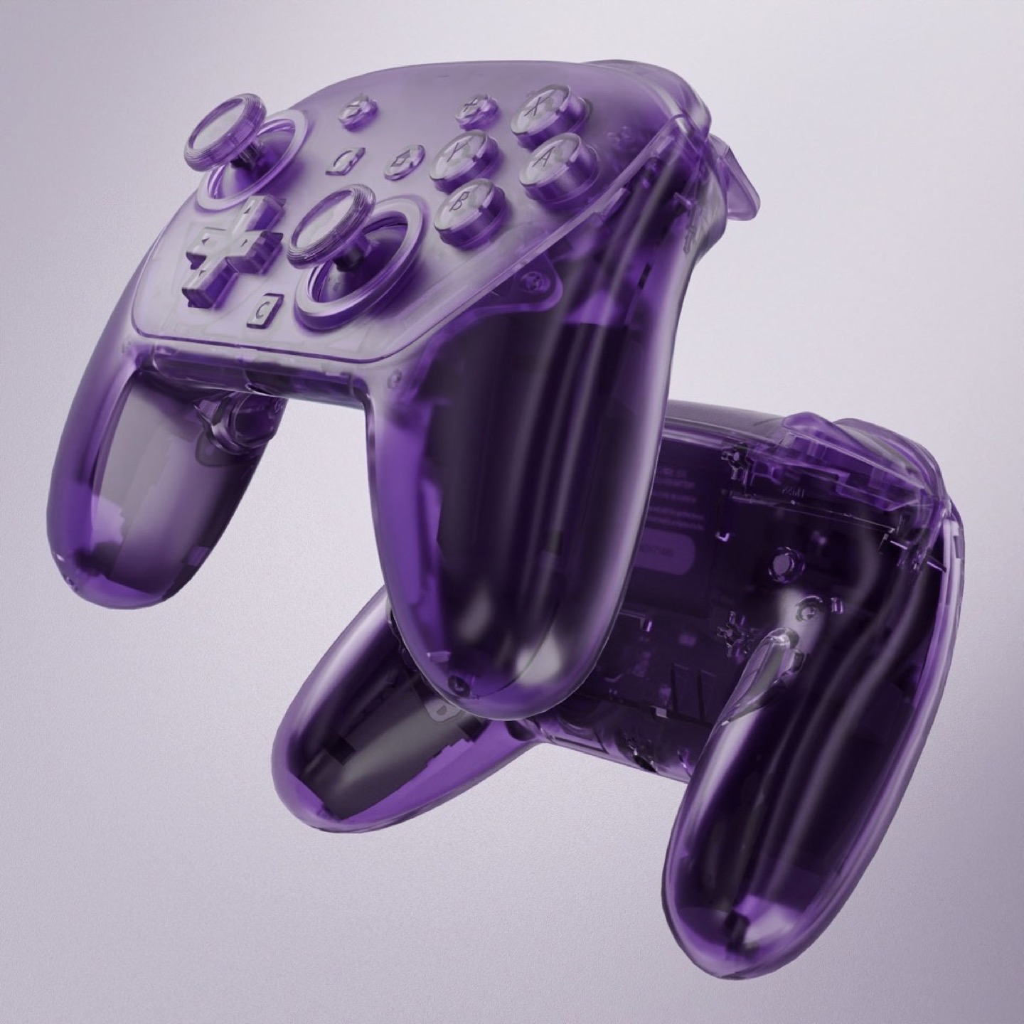 Switch 2 Pro Controller Shell Clear Atomic Purple