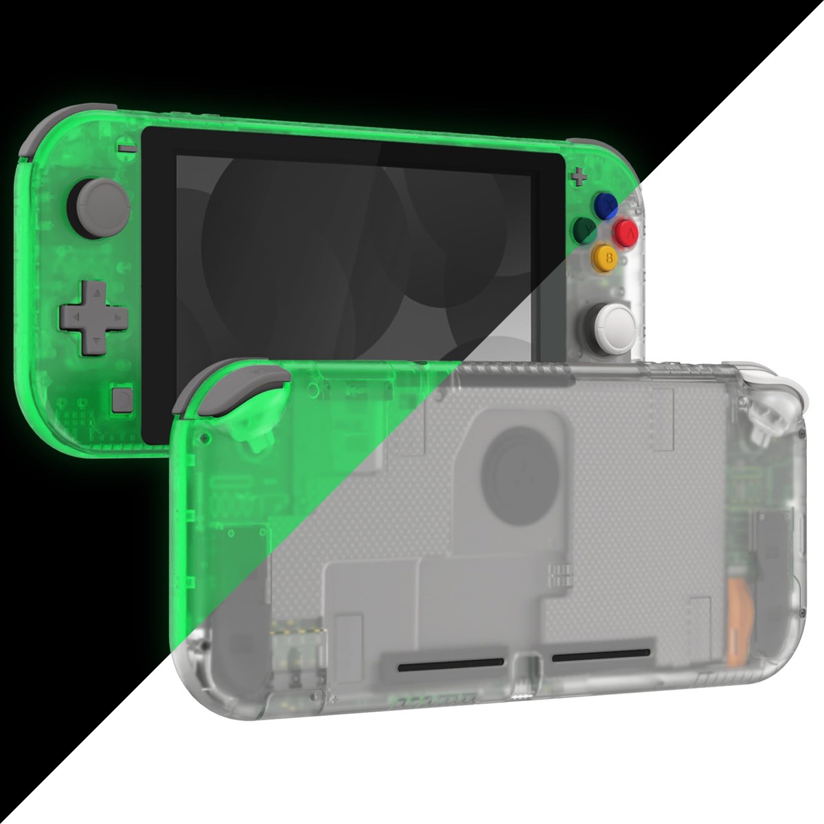 Switch Lite Full Shell Glow in the Dark Green