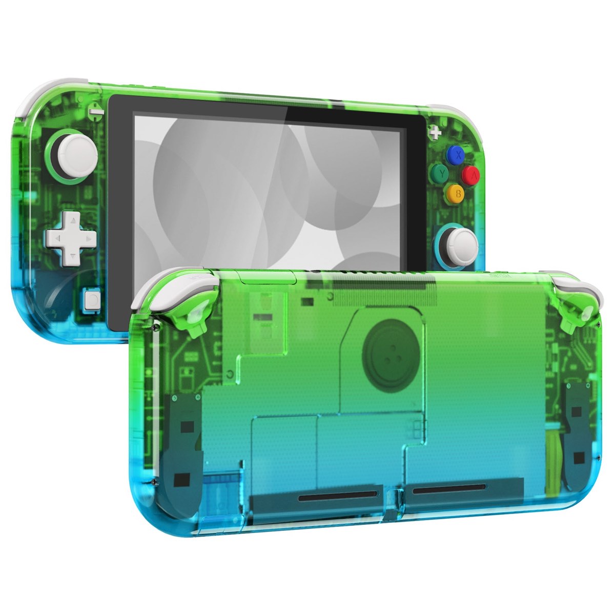 Switch Lite Full Shell Gradient Translucent Green Blue