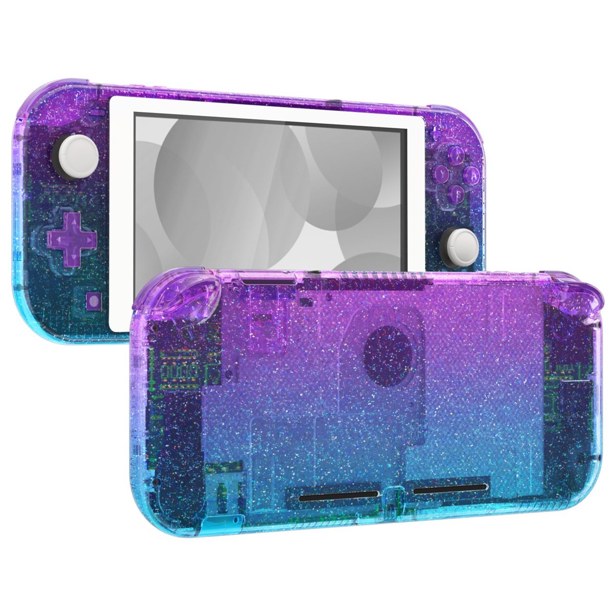 Switch Lite Full Shell Glitter Gradient Bluebell Blue